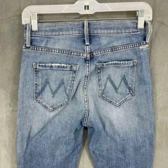 MOTHER The Mid Rise Button Fly Dazzler Ankle Fray Exposed Secret Sister Size 26 - Picture 6 of 12